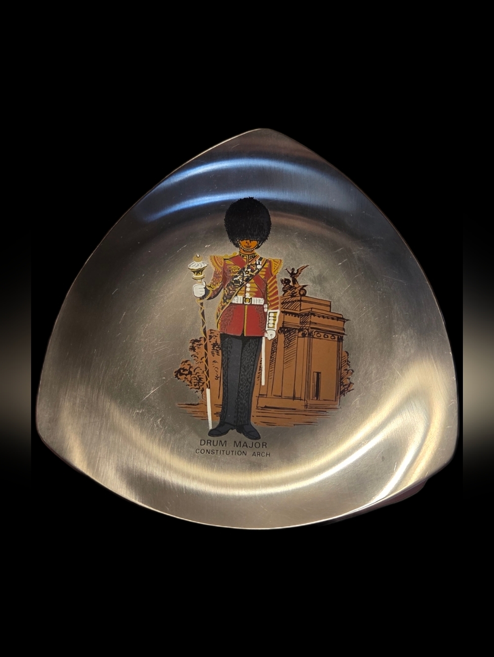 Tudar Knight Drum Major Souvenir Decorative Tray - Stainless Steel